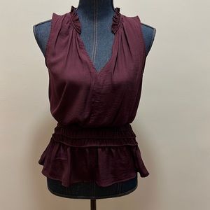 WHBM sleeveless plum blouse size small
